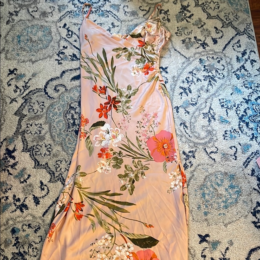 Floral Print Spaghetti Strap Dress